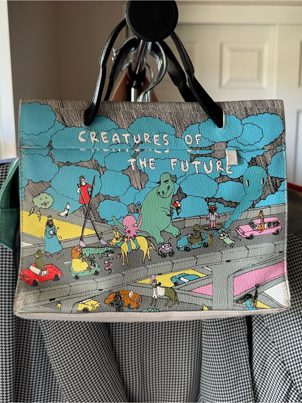 Min & Mon Multicolor 'Creatures of the Future' Graphic Satchel